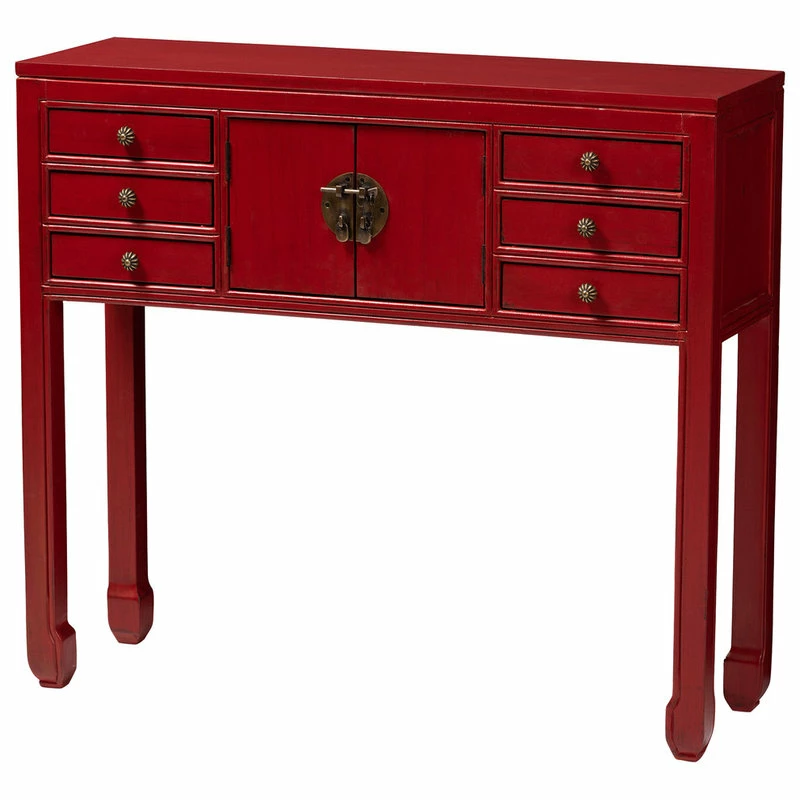 Best Pirce ๐ Baxton Studio Melodie Red Wood Bronze Accents 6-Drawer Console Table ๐ฅฐ 1 Best Pirce ๐ Baxton Studio Melodie Red Wood Bronze Accents 6-Drawer Console Table ๐ฅฐ