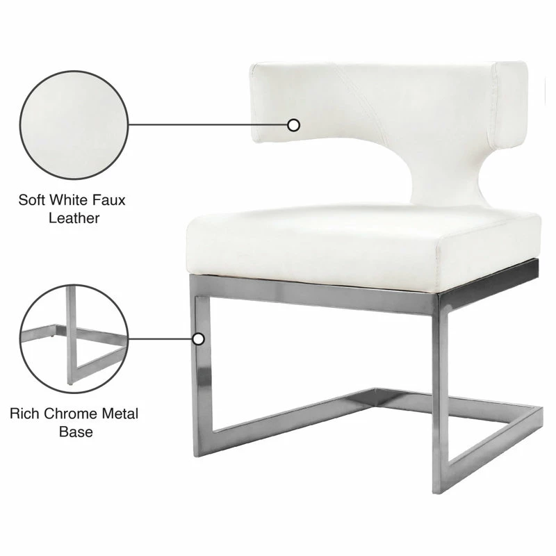 Coupon 🤩 MOD The Eve Dining Chair, White And Chrome, Faux Leather And Metal 😀 6 Coupon 🤩 MOD The Eve Dining Chair, White And Chrome, Faux Leather And Metal 😀 - Image 6