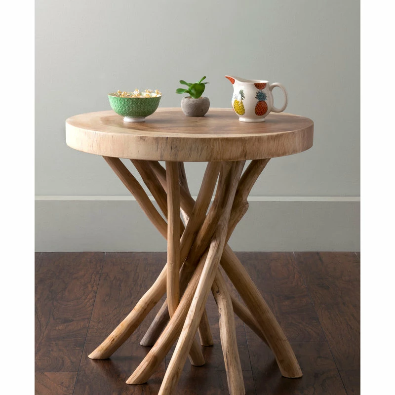 Deals 💯 East At Main's Merrill Brown Round Teakwood Accent Table 🤩 2 Deals 💯 East At Main's Merrill Brown Round Teakwood Accent Table 🤩 - Image 2