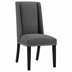 New 🤩 LexMod Baron Parsons Upholstered Fabric Dining Side Chair, Gray 🔔
