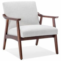 New ✨ Belleze Accent Chair Living Room Upholstered Armchair, Light Gray 👏