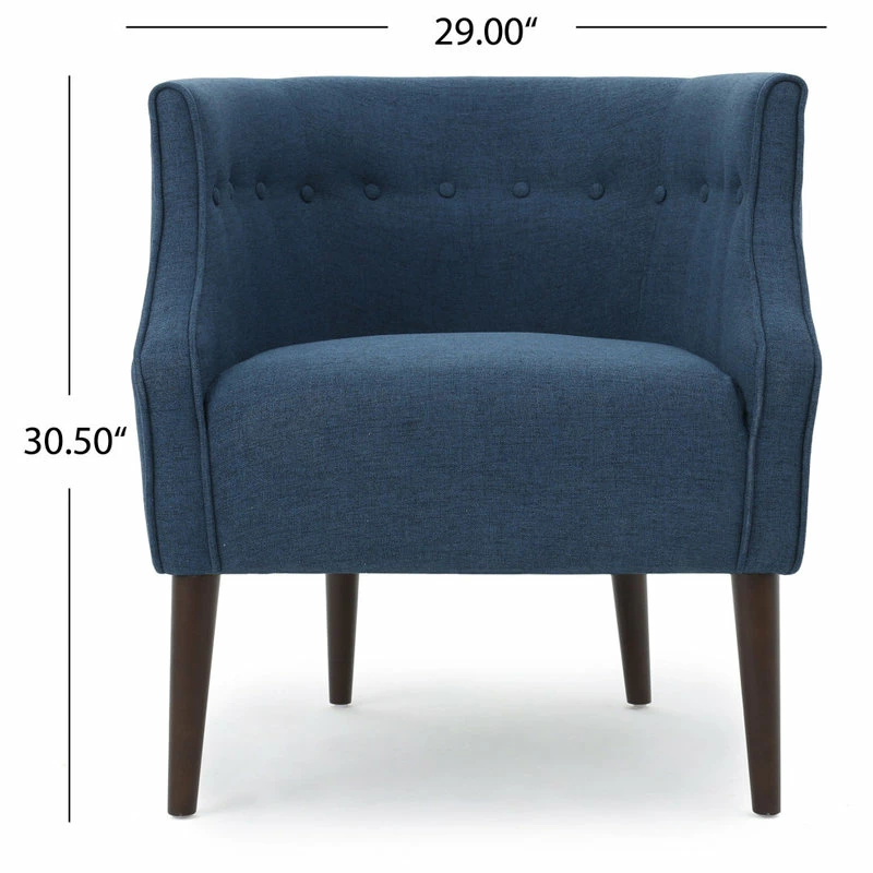 Brand new 💯 GDFStudio GDF Studio Davidson Tub Design Upholstered Accent Chair, Navy Blue 🤩 3 Brand new 💯 GDFStudio GDF Studio Davidson Tub Design Upholstered Accent Chair, Navy Blue 🤩 - Image 3