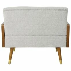 Promo 🔥 GDFStudio GDF Studio Greta Mid Century Modern Fabric Club Chair, Beige/Dark Walnut 🔥 -Living Room Furniture Shop 0b51842701e12919 8191 w800 h800 b1 p0