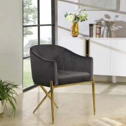 New 𧨠MOD The Parker Dining Chair, Velvet, Gray, Gold Legs π₯° 7 New 𧨠MOD The Parker Dining Chair, Velvet, Gray, Gold Legs π₯° -Living Room Furniture Shop 0ba1c22d0dd70542 0758 w800 h800 b0 p0