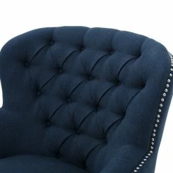 Promo 💯 GDFStudio GDF Studio Alfred Royal Vintage Design Upholstered Arm Chair, Dark Blue 😍 -Living Room Furniture Shop 0c41235201aebf3a 9354 w800 h800 b0 p0