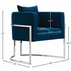 Buy 🎉 Meridian Furniture Pippa Velvet Accent Chair, Navy 💯 -Living Room Furniture Shop 0c4196b702740d6e 3001 w800 h800 b1 p0