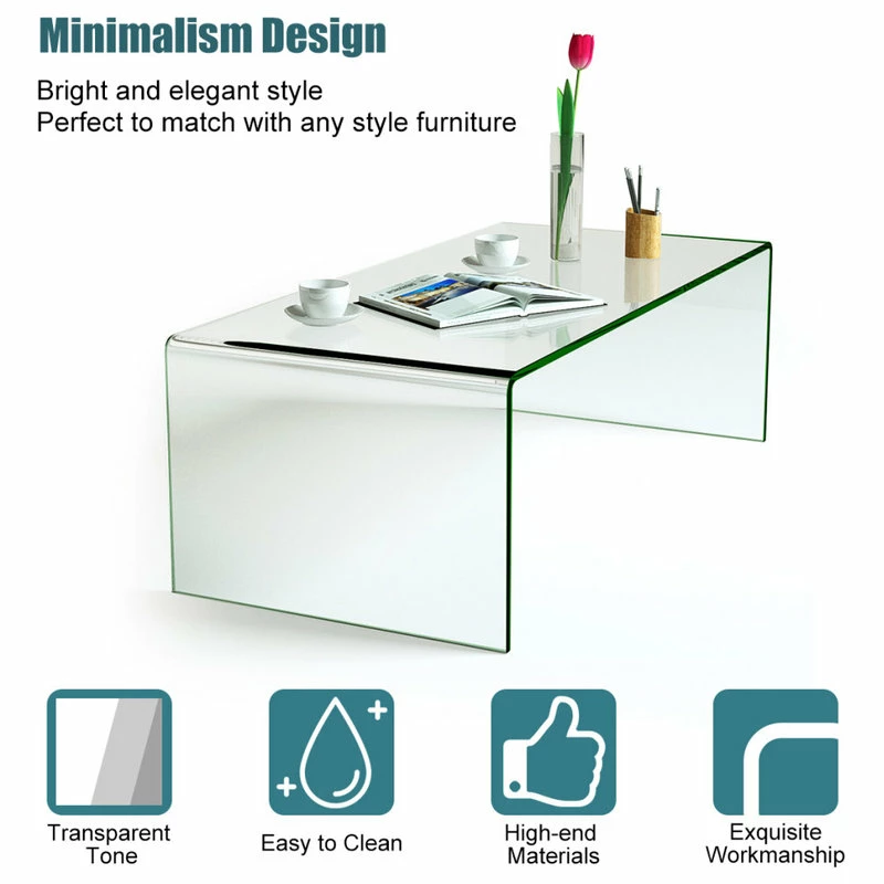 Brand new ๐ Costway Tempered Glass Coffee Table Accent Cocktail Table Living Room Furniture ๐ 6 Brand new ๐ Costway Tempered Glass Coffee Table Accent Cocktail Table Living Room Furniture ๐ - Image 6