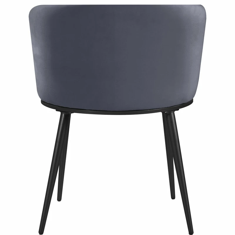 New ❤️ MOD The Almar Dining Chair, Gray And Matte Black, Velvet And Iron, Set Of 2 🔥 3 New ❤️ MOD The Almar Dining Chair, Gray And Matte Black, Velvet And Iron, Set Of 2 🔥 - Image 3