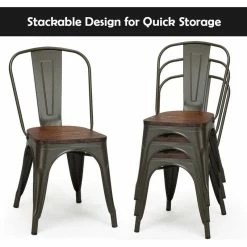 Best Sale 🌟 Costway Set Of 4 Style Metal Dining Side Chair Wood Seat Stackable Bistro Cafe 💯 10 Best Sale 🌟 Costway Set Of 4 Style Metal Dining Side Chair Wood Seat Stackable Bistro Cafe 💯 -Living Room Furniture Shop 0d7179b70e5dc223 4292 w800 h800 b1 p0