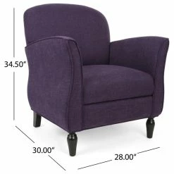 New 🥰 GDFStudio GDF Studio Crew Traditional Tweed Armchair, Purple Tweed/Dark Brown 🔔 -Living Room Furniture Shop 0f118b1d0f931993 4780 w800 h800 b1 p0