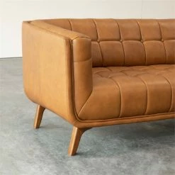 Cheap 🥰 Ashcroft Allen Mid Century Modern Tufted Genuine Leather Sofa In Cognac Tan 😀 -Living Room Furniture Shop 0f51b0460f9f9c85 5851 w800 h800 b0 p0