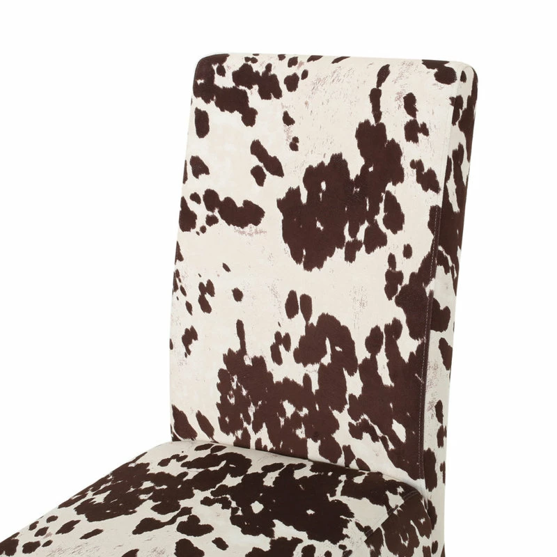 Discount 👏 GDFStudio Percival Upholstered Dining Chairs, Set Of 2, Milk Cow + Dark Brown, Velvet 🎉 8 Discount 👏 GDFStudio Percival Upholstered Dining Chairs, Set Of 2, Milk Cow + Dark Brown, Velvet 🎉 - Image 8