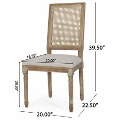 Top 10 💯 GDFStudio Brownell French Country Wood And Cane Upholstered Dining Chair (Set Of 6), Light ⭐ -Living Room Furniture Shop 1211b9e800c1b1ce 8683 w800 h800 b1 p0