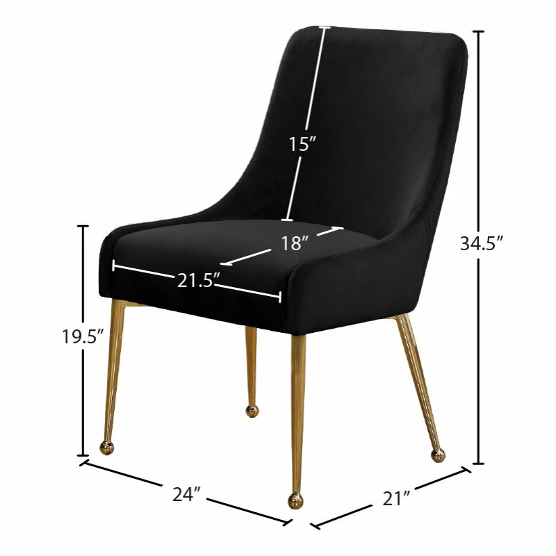Cheap 𧨠MOD The Cue Dining Chair, Black And Gold, Velvet, Set Of 2 β 6 Cheap 𧨠MOD The Cue Dining Chair, Black And Gold, Velvet, Set Of 2 β - Image 6