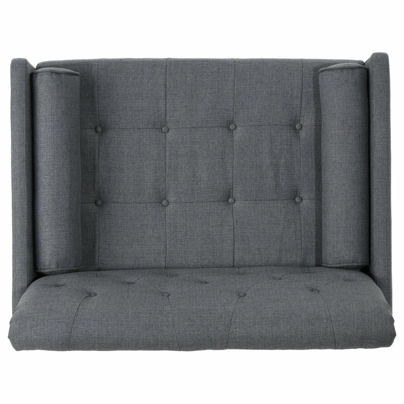 Buy ✨ GDFStudio Nour Fabric Mid-Century Modern Club Chair, Dark Gray/Dark Walnut 👏 8 Buy ✨ GDFStudio Nour Fabric Mid-Century Modern Club Chair, Dark Gray/Dark Walnut 👏 - Image 8