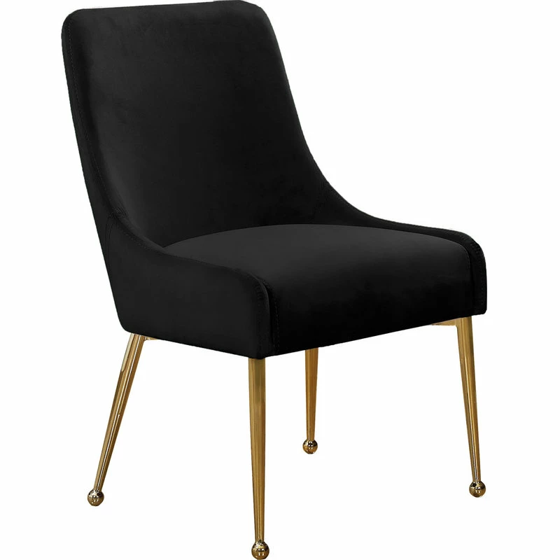 Cheap 𧨠MOD The Cue Dining Chair, Black And Gold, Velvet, Set Of 2 β 3 Cheap 𧨠MOD The Cue Dining Chair, Black And Gold, Velvet, Set Of 2 β - Image 3