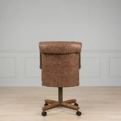 Flash Sale 🤩 AW Furniture Swivel Dining Caster Chair, Brown 😍 -Living Room Furniture Shop 1e613f060a14754e 2932 w800 h800 b0 p0