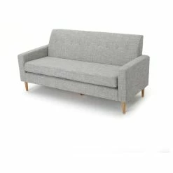 Brand new 🤩 GDFStudio GDF Studio Stratford Mid Century Modern Fabric 3-Seat Sofa, Light Gray Tweed 👏