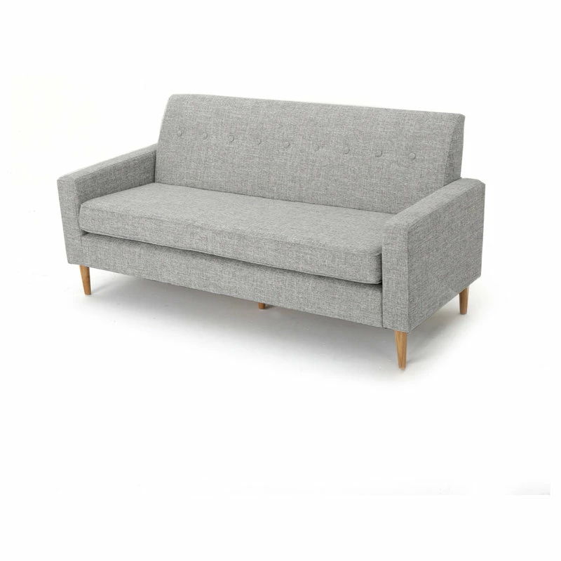 Brand new 🤩 GDFStudio GDF Studio Stratford Mid Century Modern Fabric 3-Seat Sofa, Light Gray Tweed 👏 1 Brand new 🤩 GDFStudio GDF Studio Stratford Mid Century Modern Fabric 3-Seat Sofa, Light Gray Tweed 👏