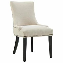 Wholesale ⭐ LexMod Marquis Upholstered Fabric Dining Chair, Beige 🌟
