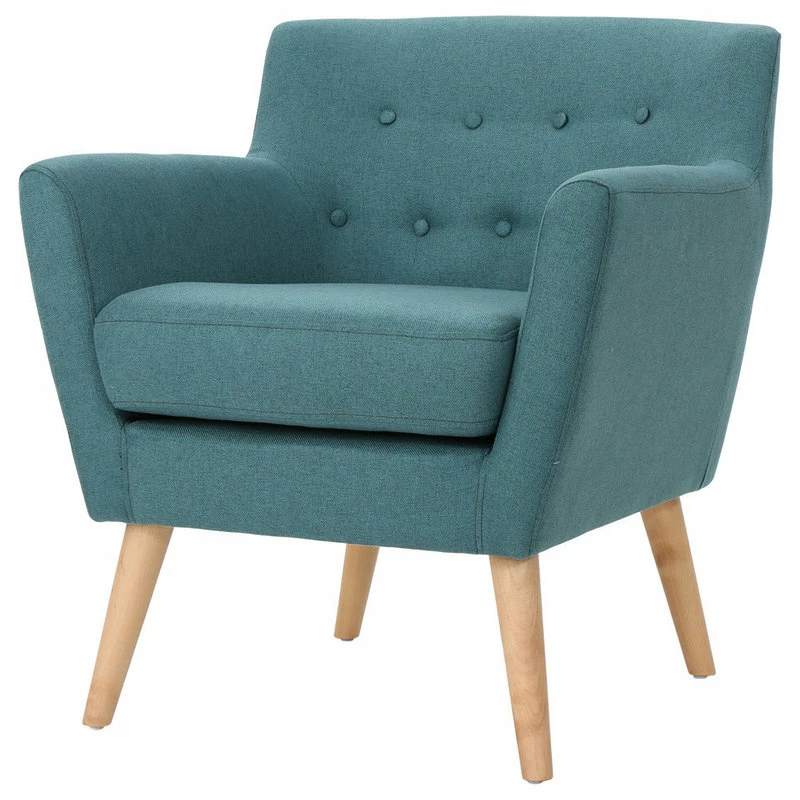 Best Sale ✔️ GDFStudio GDF Studio Madeira Buttoned Mid Century Modern Dark Teal Fabric Club Chair, Dark 🎉 1 Best Sale ✔️ GDFStudio GDF Studio Madeira Buttoned Mid Century Modern Dark Teal Fabric Club Chair, Dark 🎉
