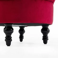 Flash Sale ⌛ Belleze Royal High Back Velvet Tufted Ottoman Chair, Red ❤️ -Living Room Furniture Shop 2421ac9c0bb24baa 7586 w800 h800 b0 p0