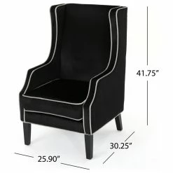Deals 🎉 GDFStudio GDF Studio Edell Traditional New Velvet Two Toned High Winged Back Club Chair, B 🎁 -Living Room Furniture Shop 24b17e4101c98c7e 9011 w800 h800 b1 p0