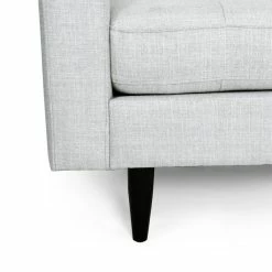 New 🎁 GDFStudio Darcy Contemporary Tufted Fabric 3 Seater Sofa, Light Gray/Dark Brown 👏 -Living Room Furniture Shop 25c167170f9066a0 1796 w800 h800 b0 p0