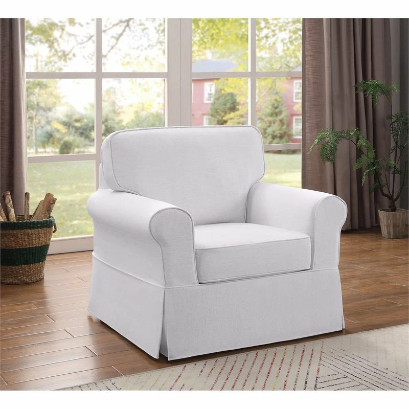 Best Pirce ⌛ Office Star Products Ashton Chair With Ivory Beige Fabric Slip Cover 😀 4 Best Pirce ⌛ Office Star Products Ashton Chair With Ivory Beige Fabric Slip Cover 😀 - Image 4