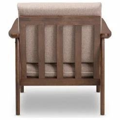 Wholesale 🔔 Baxton Studio Venza Mid-Century Modern Walnut Wood Light Brown Fabric Upholstered Lounge Chair 🎁 -Living Room Furniture Shop 2f5152b80d9c942f 0347 w800 h800 b1 p0