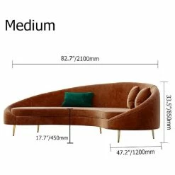Flash Sale 🛒 Homary Modern Bronze Velvet Curved Sofa Gold Metal Toss Pillow Included, Bronze, Medium ⌛ 11 Flash Sale 🛒 Homary Modern Bronze Velvet Curved Sofa Gold Metal Toss Pillow Included, Bronze, Medium ⌛ -Living Room Furniture Shop 301116a4028206f4 4126 w800 h800 b1 p0