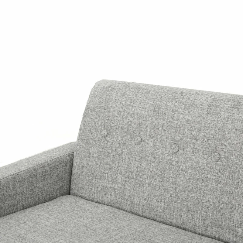 Brand new 🤩 GDFStudio GDF Studio Stratford Mid Century Modern Fabric 3-Seat Sofa, Light Gray Tweed 👏 6 Brand new 🤩 GDFStudio GDF Studio Stratford Mid Century Modern Fabric 3-Seat Sofa, Light Gray Tweed 👏 - Image 6