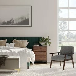 Coupon 👏 HomeFare Wood Frame Mid-Century Modern Accent Chair, Gray 💯 -Living Room Furniture Shop 30c11d8a01e5a5e0 1255 w800 h800 b0 p0