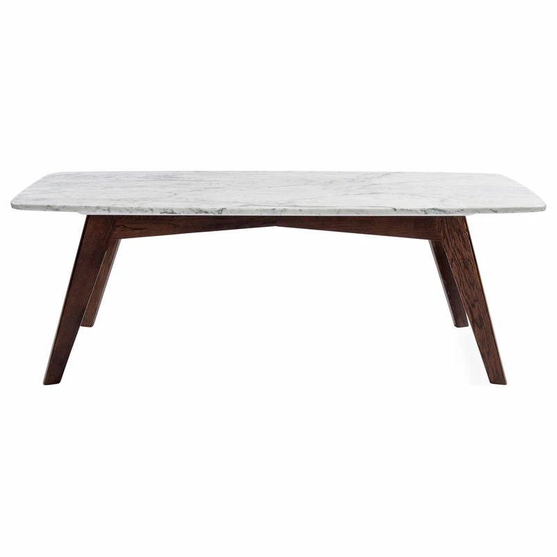 Promo ๐ The Bianco Collection Faura 18"x43.5" Rectangular Italian Carrara White Marble Table With Walnut Legs ๐ 1 Promo ๐ The Bianco Collection Faura 18"x43.5" Rectangular Italian Carrara White Marble Table With Walnut Legs ๐