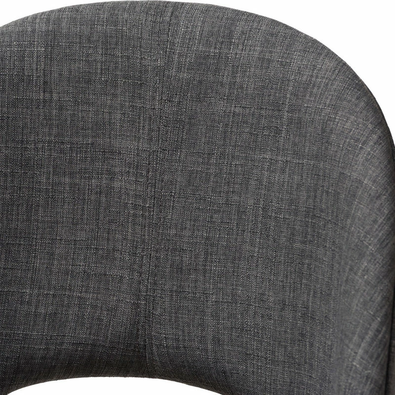 New ⌛ Baxton Studio Wesley Walnut Finished Wood Dining Chair, Set Of 2, Dark Gray ⌛ 4 New ⌛ Baxton Studio Wesley Walnut Finished Wood Dining Chair, Set Of 2, Dark Gray ⌛ - Image 4