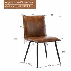 Budget ⭐ Duhome Elegant Lifestyle Set Of 4 Minimalist Faux Leather Side Chairs For Dining Room, Yellowish-Brown 🌟 9 Budget ⭐ Duhome Elegant Lifestyle Set Of 4 Minimalist Faux Leather Side Chairs For Dining Room, Yellowish-Brown 🌟 -Living Room Furniture Shop 3311a660004717ea 7387 w800 h800 b1 p0