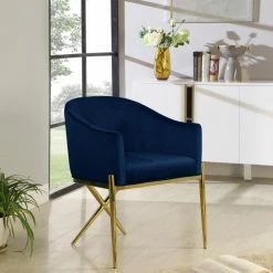 Outlet ⌛ MOD The Parker Dining Chair, Velvet, Navy, Gold Legs ❤️ -Living Room Furniture Shop 33316d9d02741788 0746 w800 h800 b0 p0