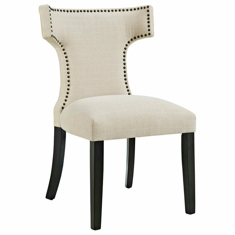 Best Sale ๐งจ LexMod Curve Upholstered Fabric Dining Chair, Beige โ๏ธ 6 Best Sale ๐งจ LexMod Curve Upholstered Fabric Dining Chair, Beige โ๏ธ - Image 6