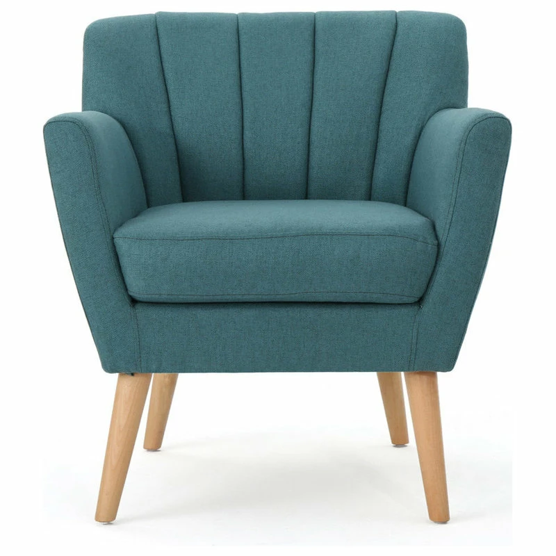 Brand new 🥰 GDFStudio GDF Studio Madelyn Mid Century Modern Fabric Club Chair, Dark Teal 😉 4 Brand new 🥰 GDFStudio GDF Studio Madelyn Mid Century Modern Fabric Club Chair, Dark Teal 😉 - Image 4