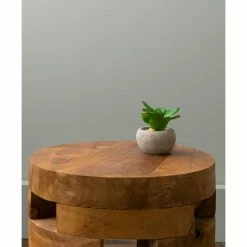 Outlet โญ East At Main's Hixson Brown Teakwood Round Accent Table ๐งจ 8 Outlet โญ East At Main's Hixson Brown Teakwood Round Accent Table ๐งจ -Living Room Furniture Shop 3901f2770863efe3 9664 w800 h800 b0 p0