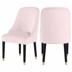 Cheap 🎁 MOD The Maisie Dining Chair, Pink, Velvet, Set Of 2 🛒
