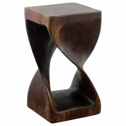 Discount ✨ Kammika Import Export Co., Ltd (Thailand) Haussmann® Original Wood Twist Stool 10 X 10 X 18 In High Mocha Oil 🎁 -Living Room Furniture Shop 3ab11baf01baaf37 5826 w800 h800 b1 p0