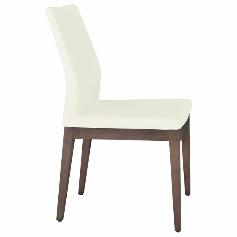 Outlet ❤️ SohoConcept Pasha Wood High Back Chair, Solid Beech Walnut Finish Base, White Leatherette 👍 1 Outlet ❤️ SohoConcept Pasha Wood High Back Chair, Solid Beech Walnut Finish Base, White Leatherette 👍