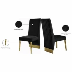 Budget ✨ MOD The Cairo Dining Chair, Black And Gold, Velvet, Set Of 2 🌟 -Living Room Furniture Shop 4081c269027411c6 0736 w800 h800 b1 p0