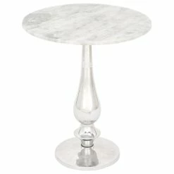 Best Sale ๐ Brimfield & May Traditional White Marble Accent Table 54250 ๐ฅฐ