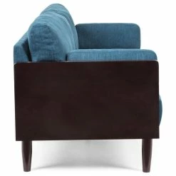 Coupon 🎉 GDFStudio Bagan Mid-Century Modern Upholstered 3 Seater Sofa, Navy Blue + Dark Walnut ⌛ -Living Room Furniture Shop 427162c6006ff390 8383 w800 h800 b1 p0