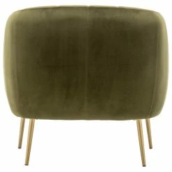 Promo 😀 ELuxury Channel Decorative Accent Chair With Metal Legs, Green ⭐ -Living Room Furniture Shop 4271c41f029e0ec5 0844 w800 h800 b1 p0