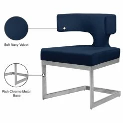 Best reviews of ✔️ MOD The Eve Dining Chair, Navy And Chrome, Velvet And Metal 😀 -Living Room Furniture Shop 4671b83c027418e4 0735 w800 h800 b1 p0