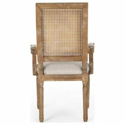 Discount 🌟 GDFStudio Zentner Wood And Cane Upholstered Dining Chair, Beige + Natural, Set Of 2 🥰 -Living Room Furniture Shop 494127b600d3e1bf 0189 w800 h800 b1 p0