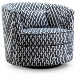 Best Pirce 😀 Fully Wind Co., Ltd. Dmitri Swivel Barrel Chair, Navy, White 😍 -Living Room Furniture Shop 4b7151a70c2d0f42 2064 w800 h800 b1 p0